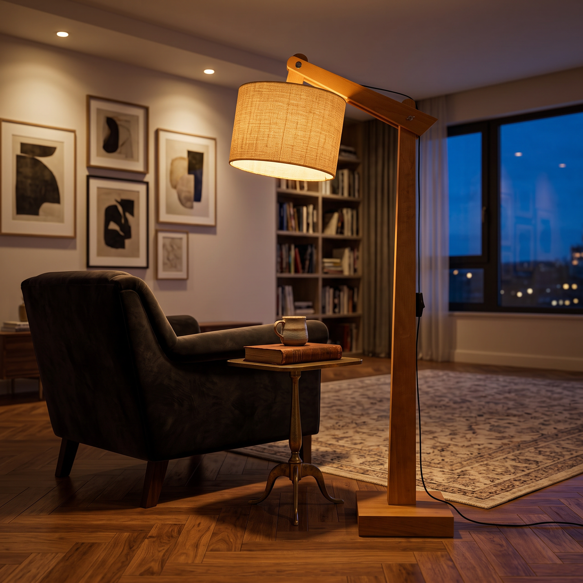Modern Floor Lamp 048 styled in an interior – view 2