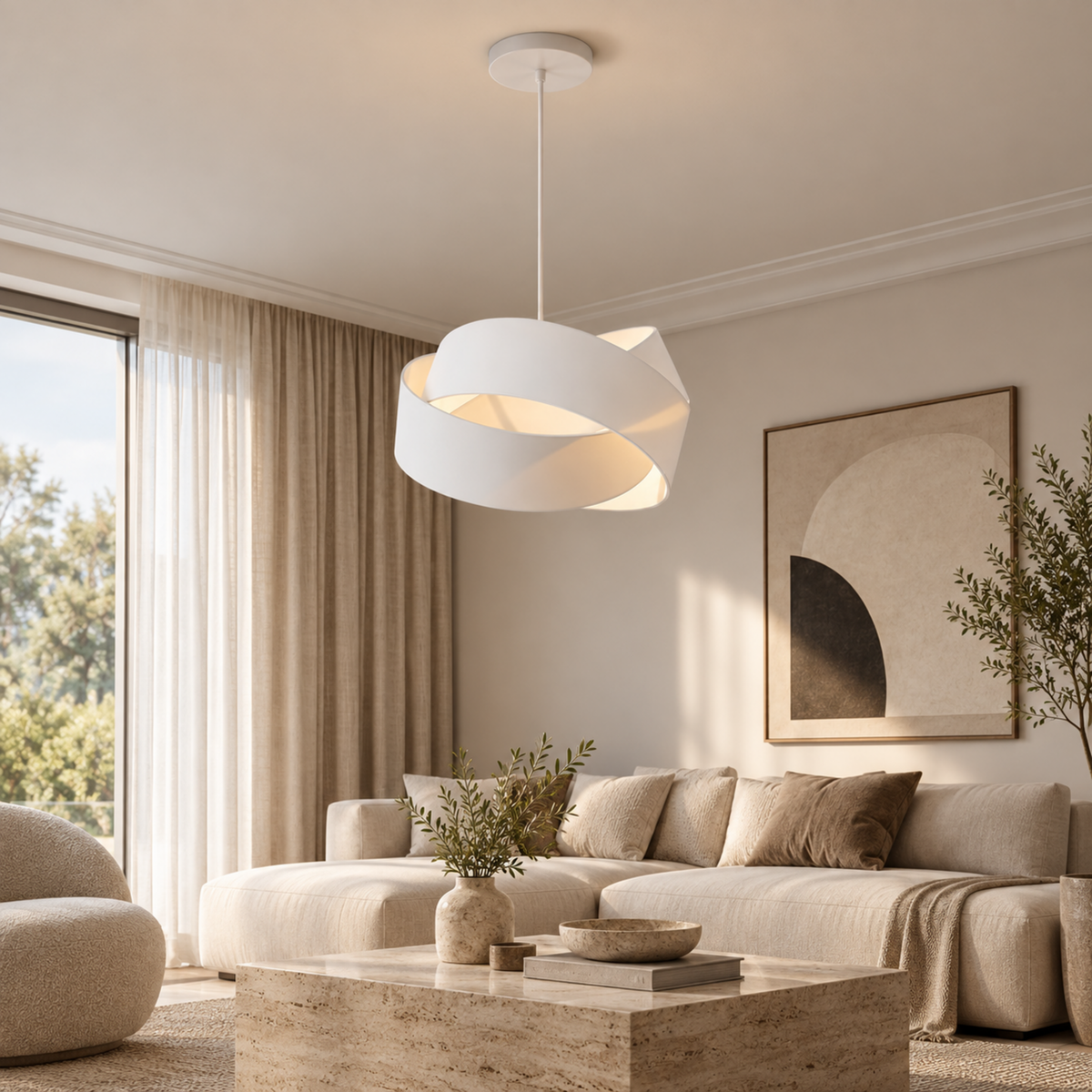 Modern Ceiling Lamp 098 styled in an interior