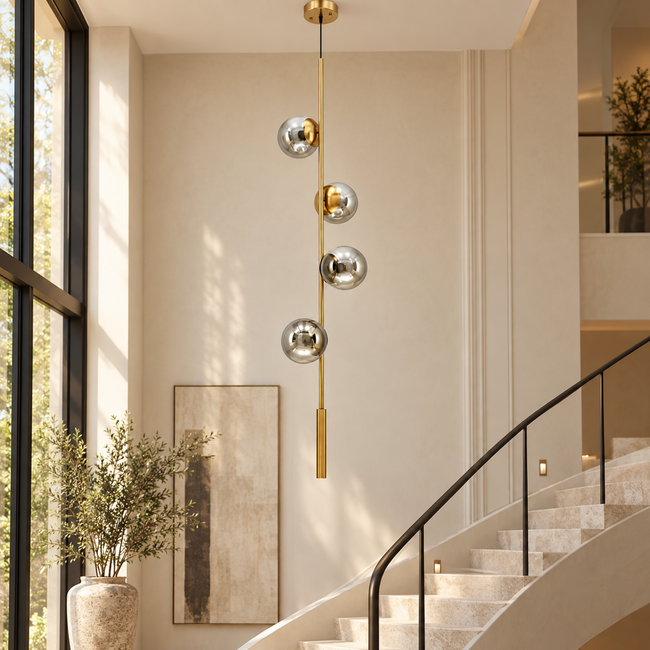 Modern Globe Ceiling Lamp 022 styled in an interior