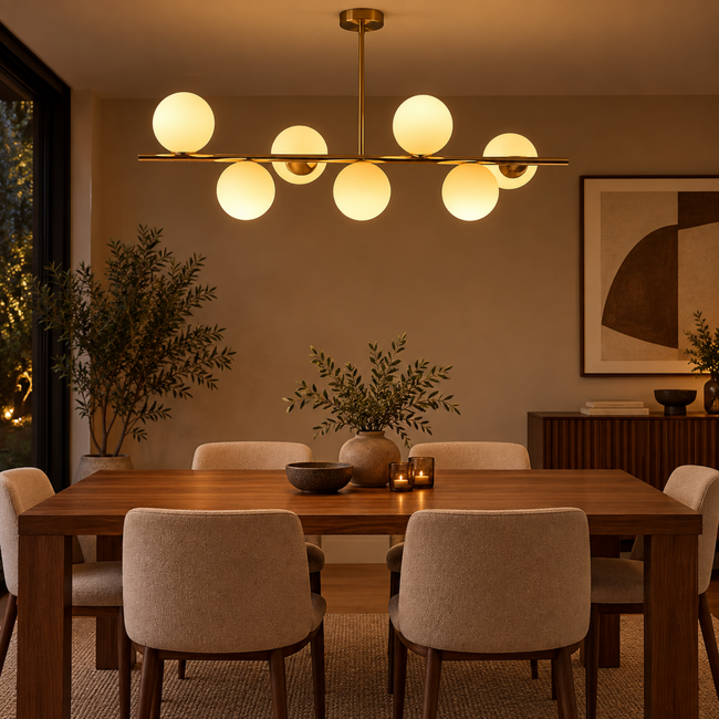 Modern Globe Ceiling Lamp 053 styled in an interior