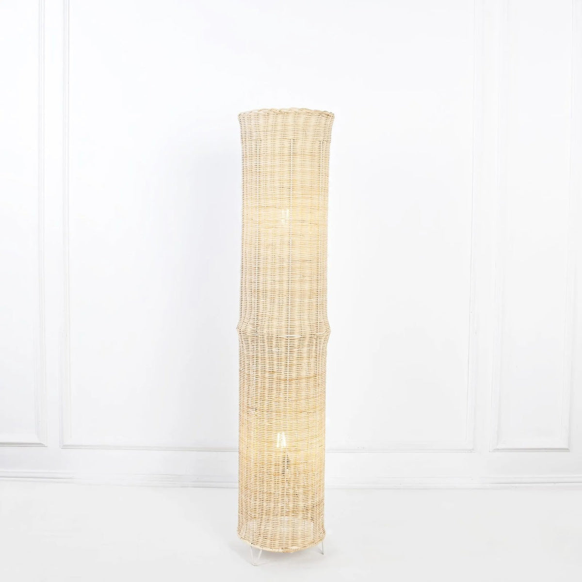 Bamboo Boho Floor Lamp 005, handmade boho floor lamp – product view 9
