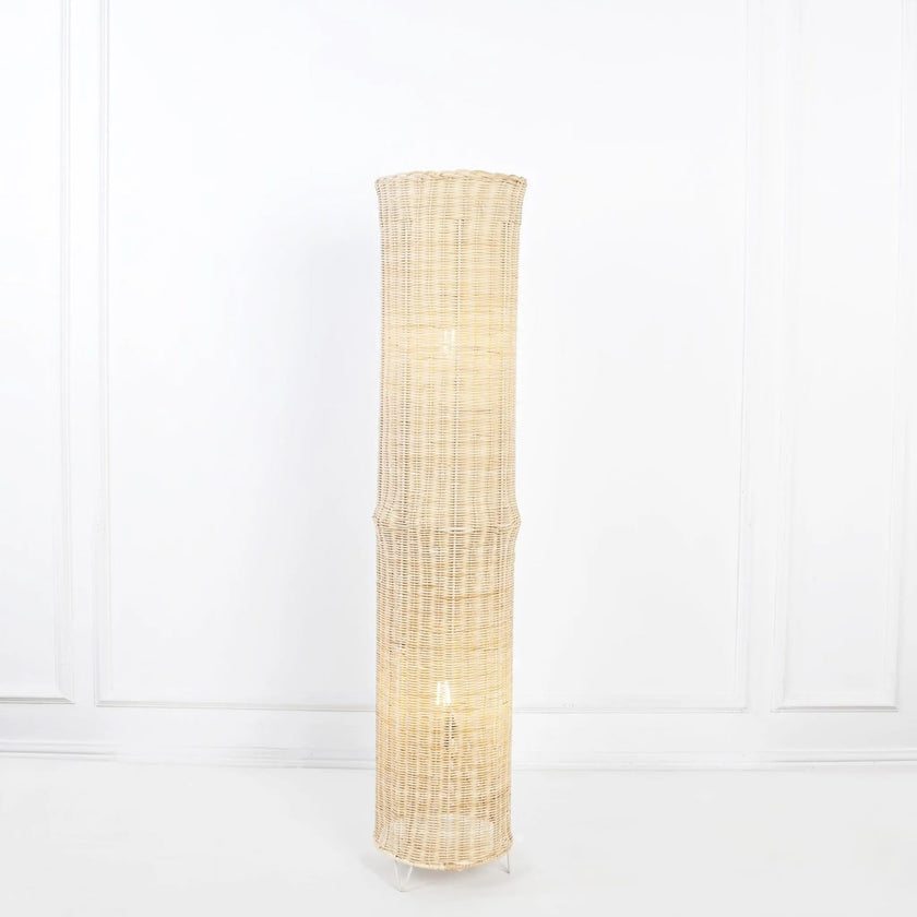 Bamboo Boho Floor Lamp 005, handmade boho floor lamp – product view 9