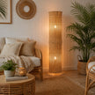 Bamboo Boho Floor Lamp 005, handmade boho floor lamp – product view 6