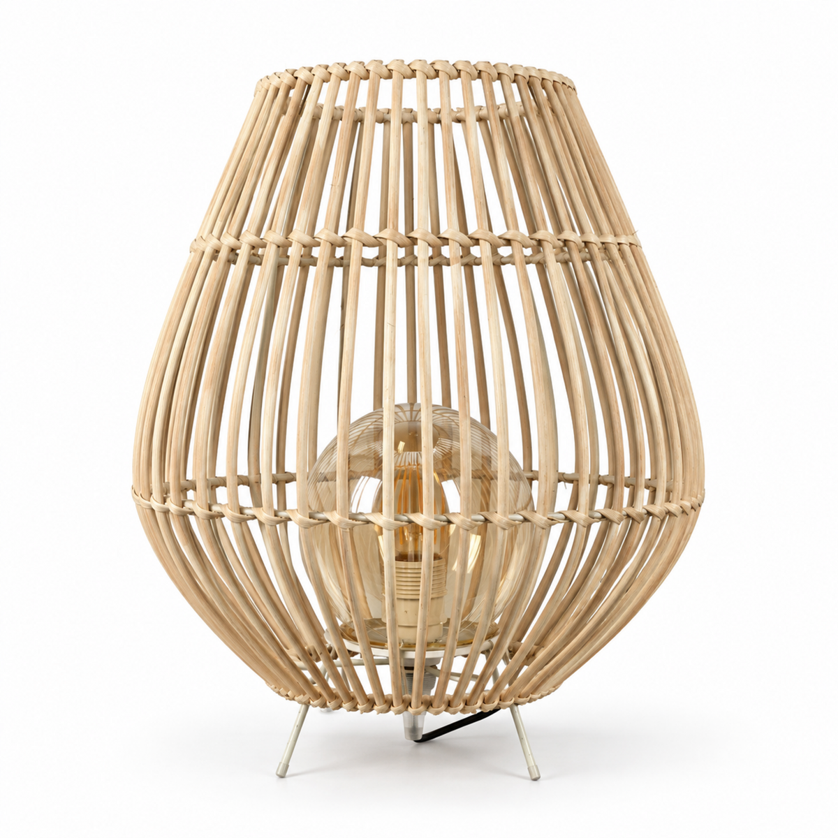 Bamboo Boho Table Lamp 002 on a white background
