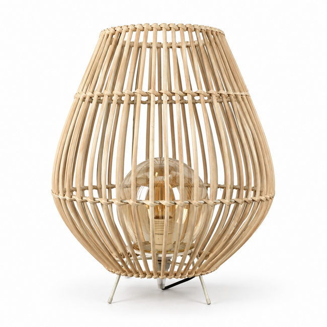 Bamboo Boho Table Lamp 002 on a white background