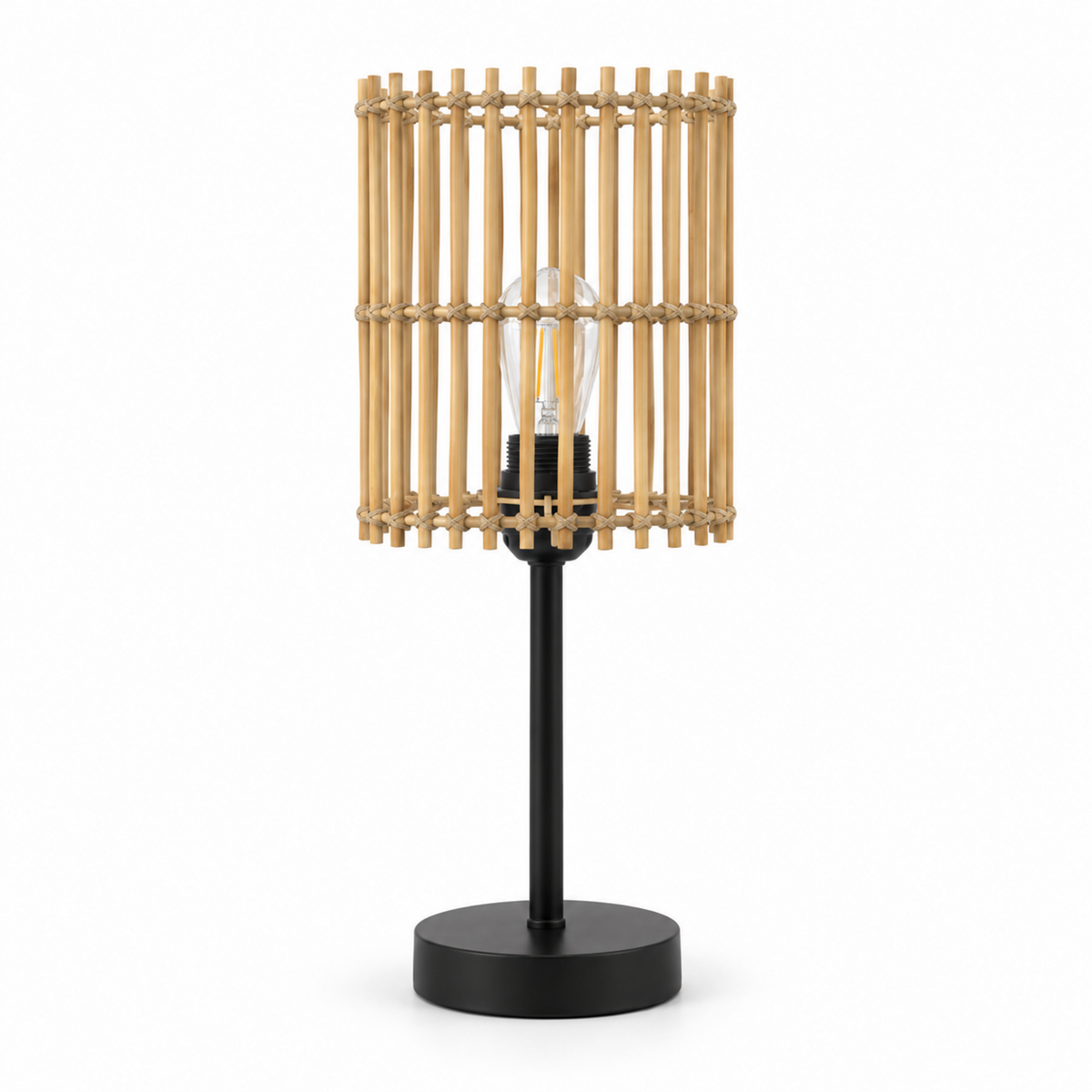 Bamboo Boho Table Lamp 006 on a white background
