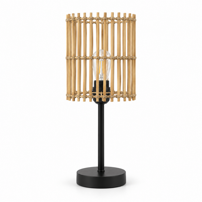 Bamboo Boho Table Lamp 006 on a white background