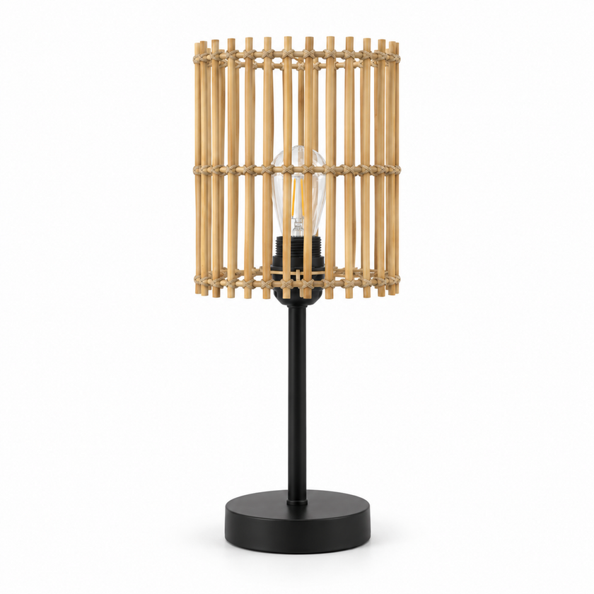 Bamboo Boho Table Lamp 006 on a white background