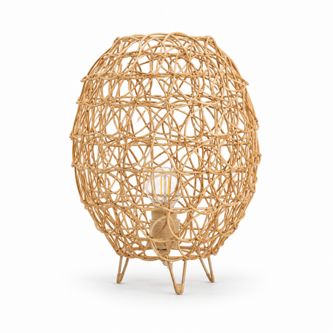 Bamboo Boho Table Lamp 007 on a white background