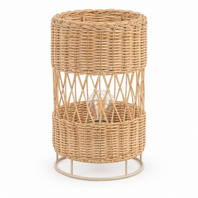 Bamboo Boho Table Lamp 011 on a white background