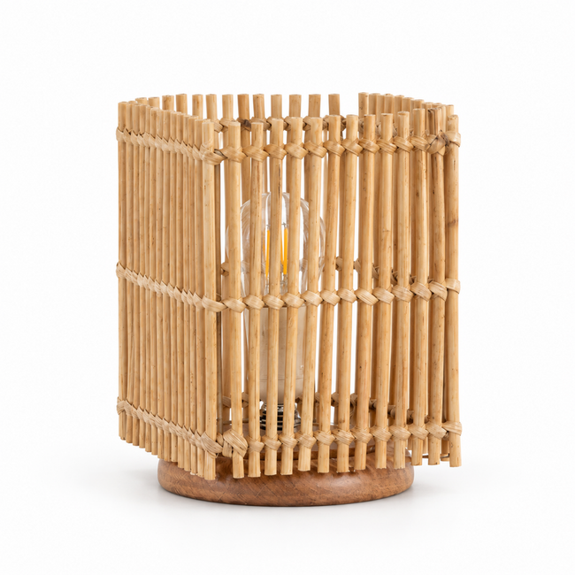 Bamboo Boho Table Lamp 013 on a white background