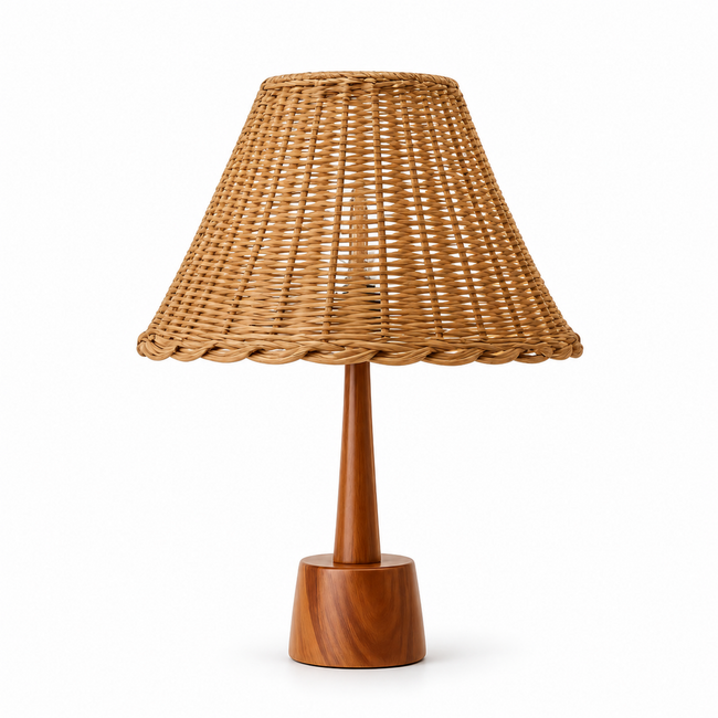 Bamboo Boho Table Lamp 016 on a white background