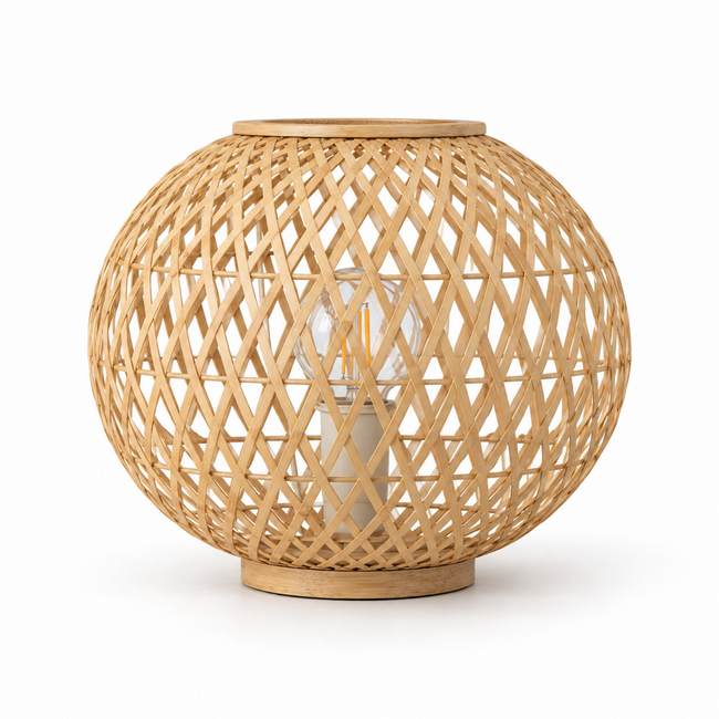 Bamboo Boho Table Lamp 018 on a white background