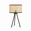 Rattan Boho Table Lamp 014 on a white background