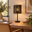 Rattan Boho Table Lamp 017 styled in an interior