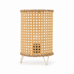 Rattan Boho Table Lamp 019 on a white background