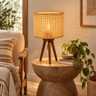 Rattan Boho Table Lamp 032 styled in an interior