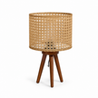 Rattan Boho Table Lamp 032 on a white background
