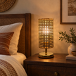 Rattan Boho Table Lamp 033 styled in an interior