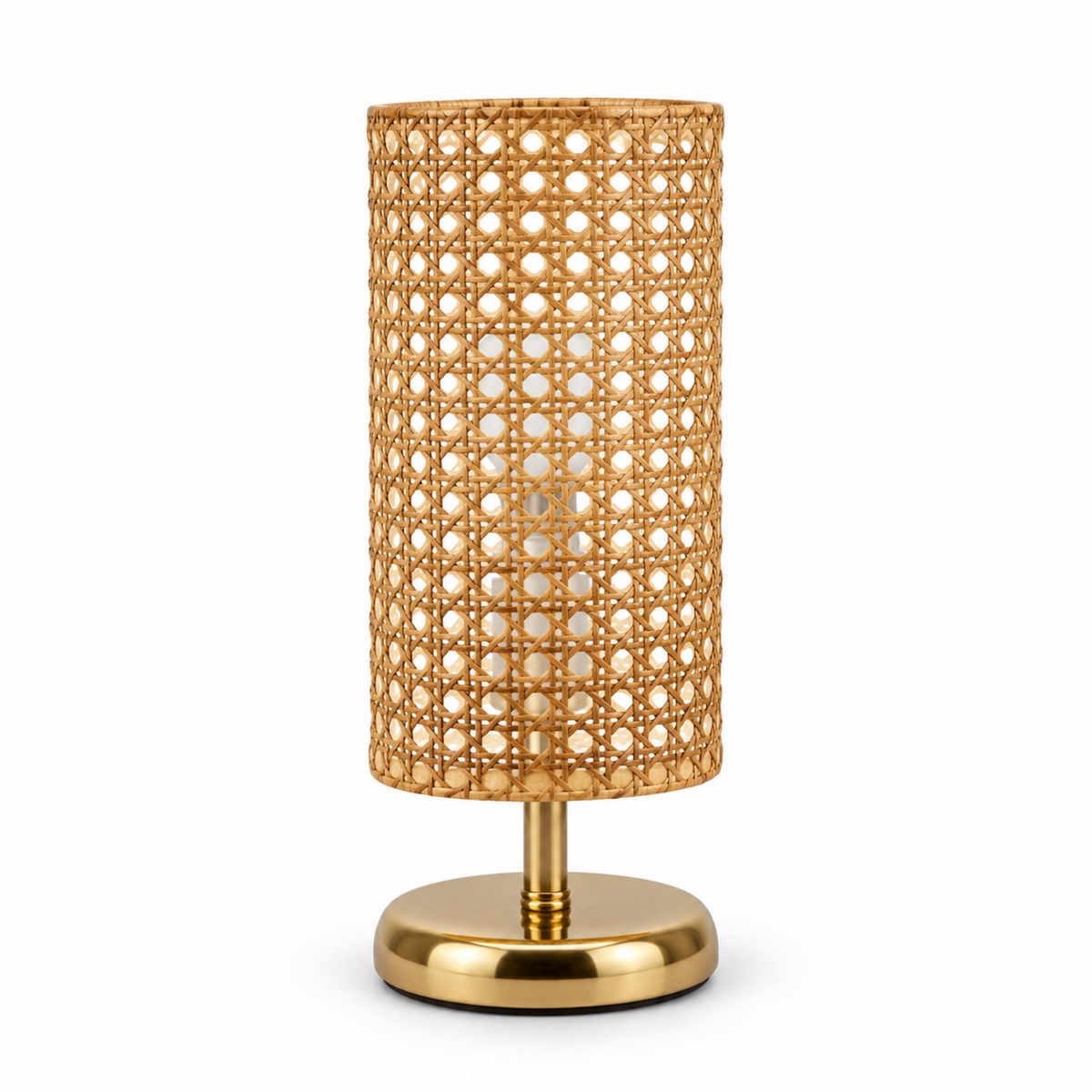Rattan Boho Table Lamp 033 on a white background