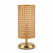 Rattan Boho Table Lamp 033 on a white background