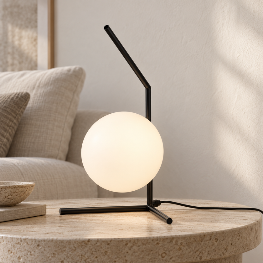 Modern Globe Table Lamp 005 styled in an interior