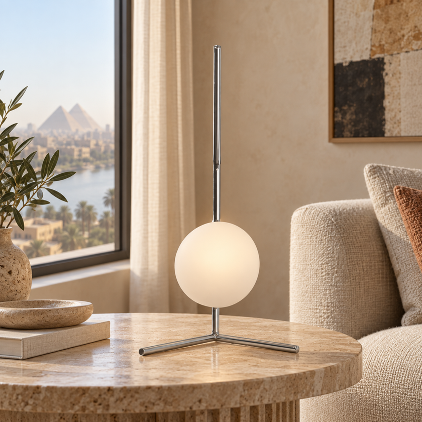 Modern Globe Table Lamp 009 styled in an interior