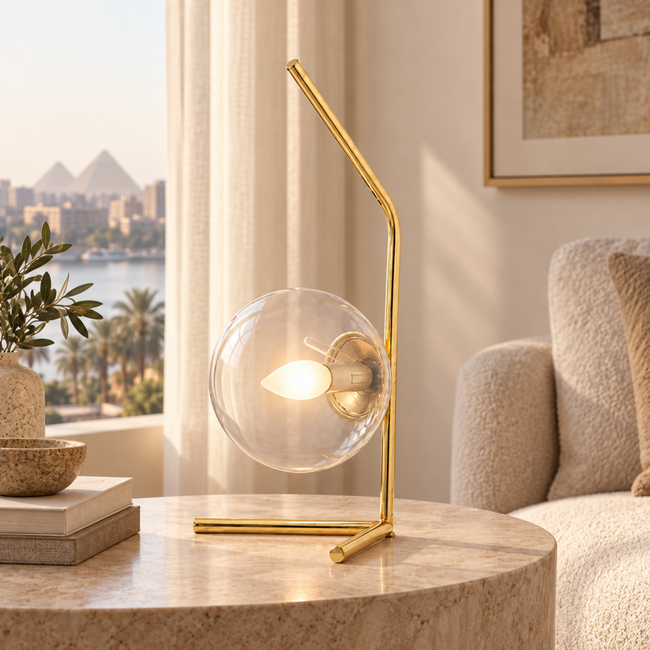 Modern Globe Table Lamp 021 styled in an interior