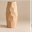 Sand faceted pottery vase alternative view