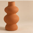 Terracotta sculptural pottery vase alternative view